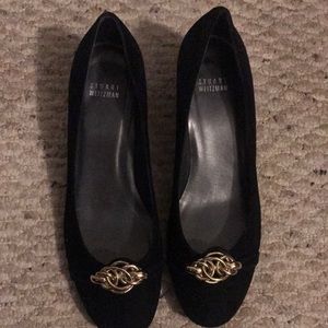 Black Suede Formal Block Heels